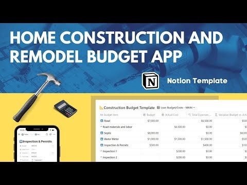 Notion Home Reno Construction Budget gallery image