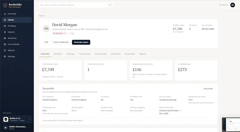 Borderfolio for Advisors screenshot 5