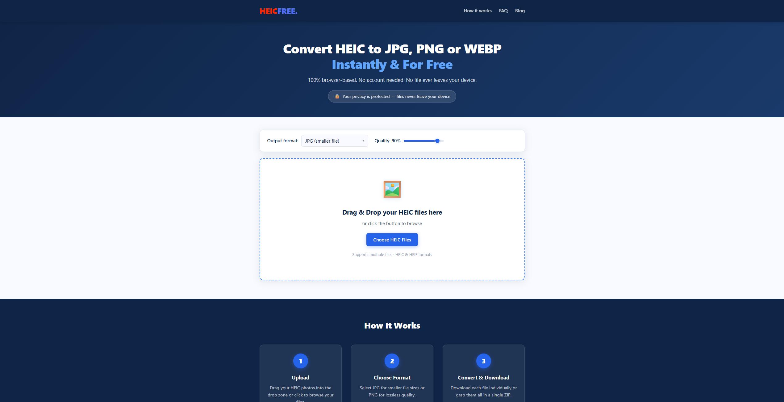 HEICfree - Main product screenshot demonstrating key features and user interface