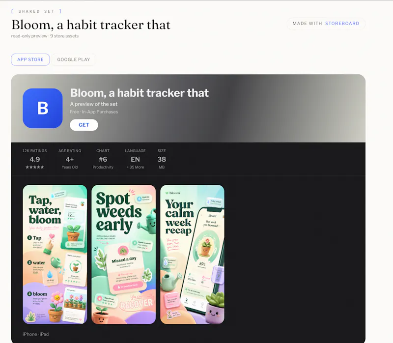 Storeboard screenshot 4