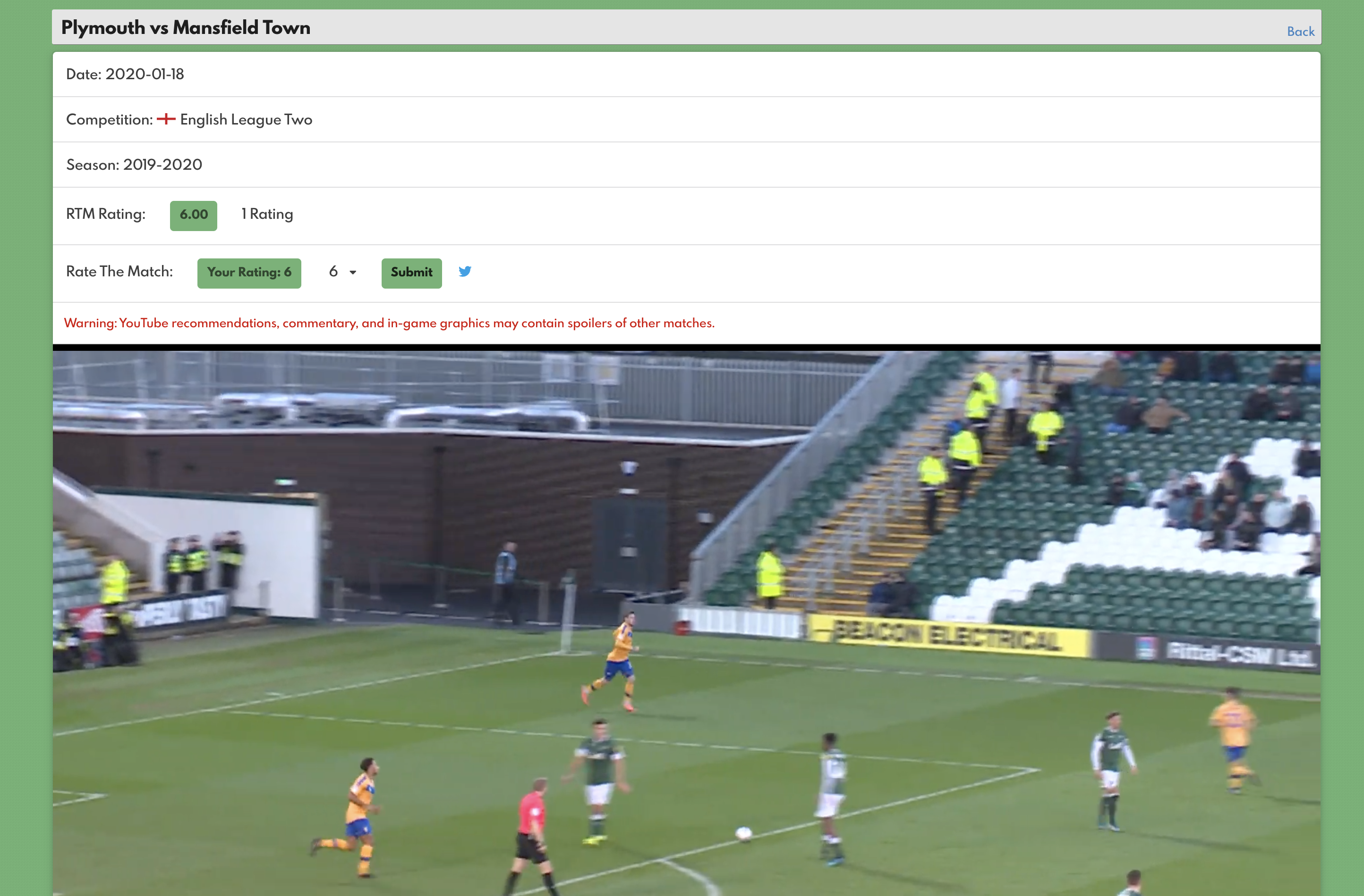 Rate The Match gallery image