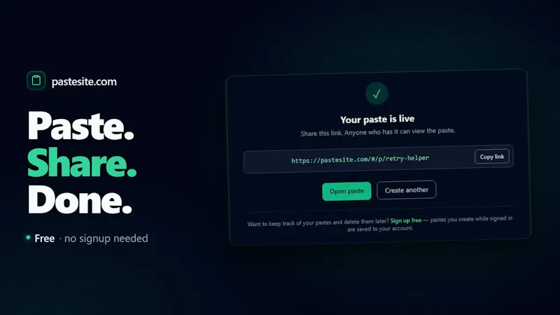 pastesite.com screenshot 1 (video preview)