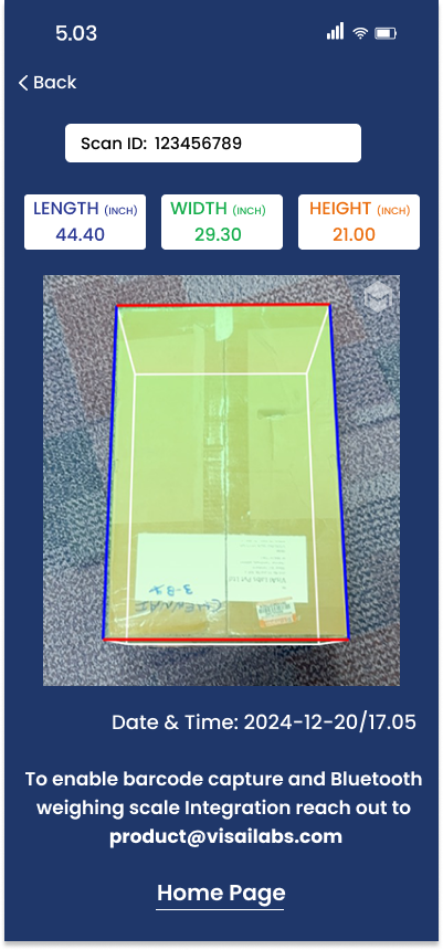 vmeasure移动尺寸应用程序 - 测量盒，不规则的物品和带iPhone的小物体媒体3