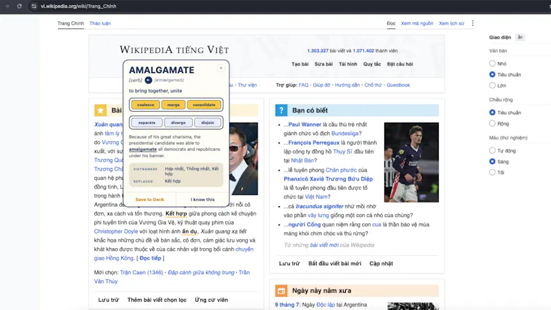 Merid: Learn English as You Browse screenshot 2