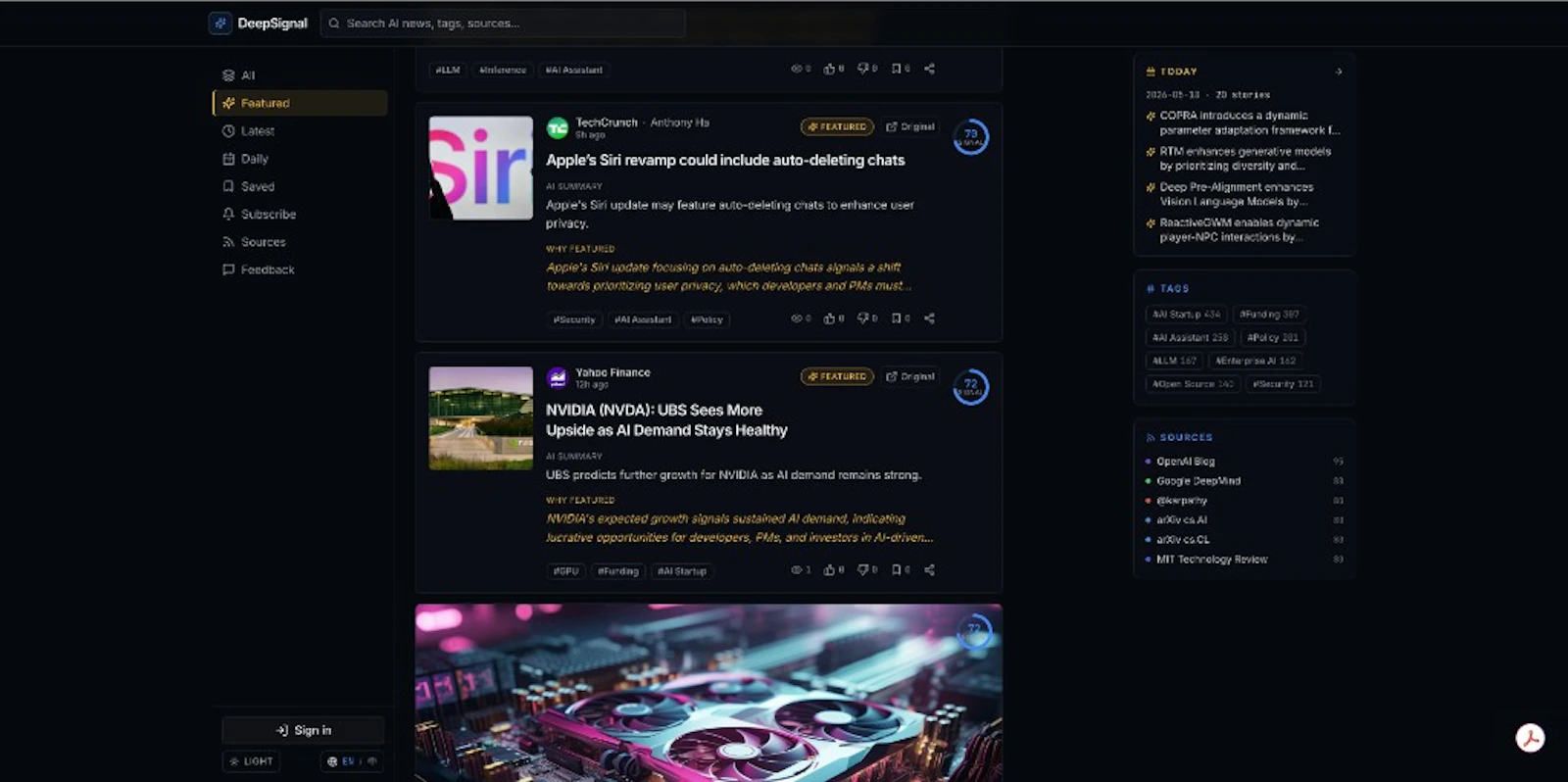 DeepSignal screenshot 1