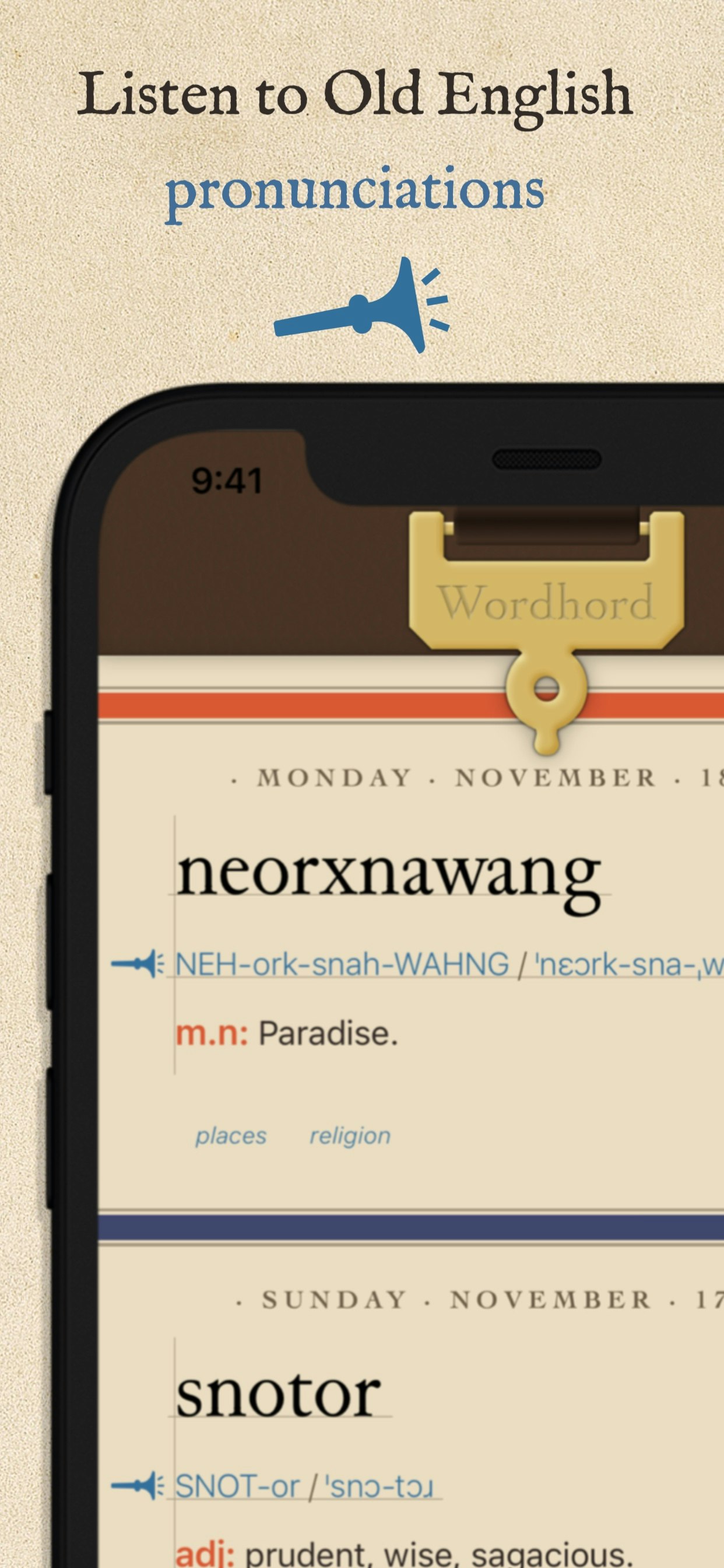 Old English Wordhord iOS app gallery image