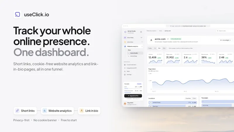 useClick.io screenshot 1 (video preview)