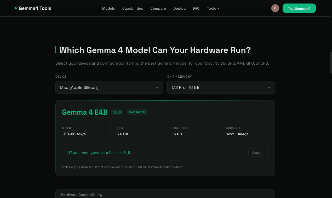 Gemma 4 Tools gallery image