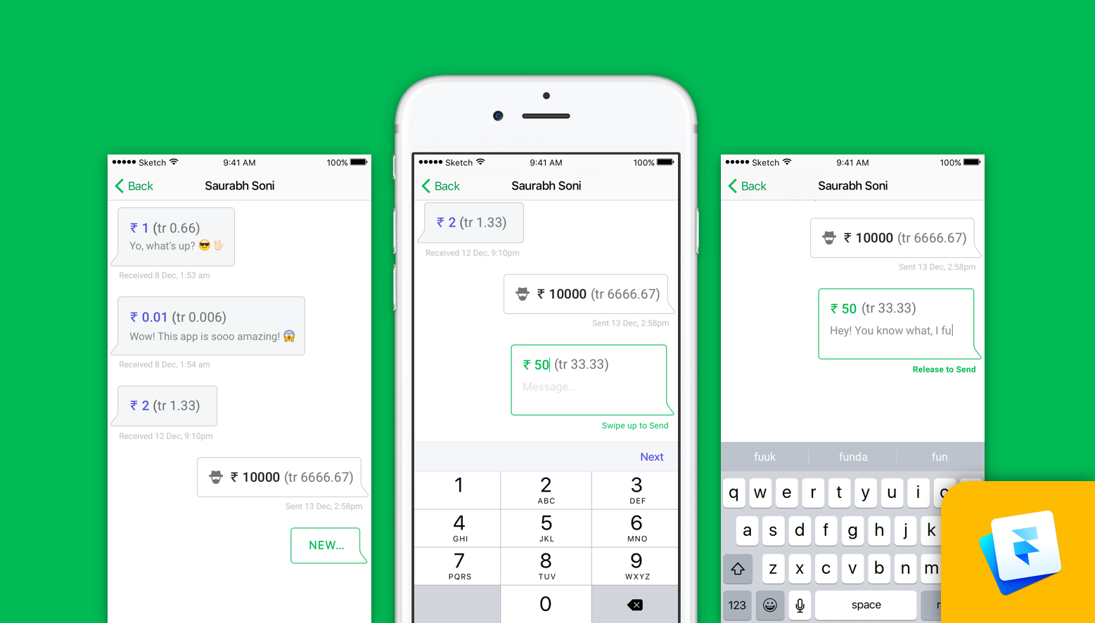 WYSIWYG Messeges and Swipe to Send gallery image