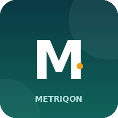 Metriqon - Product Hunt launch logo and brand identity