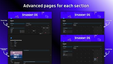 Студент использует Student OS для организации учебных материалов и заметок.