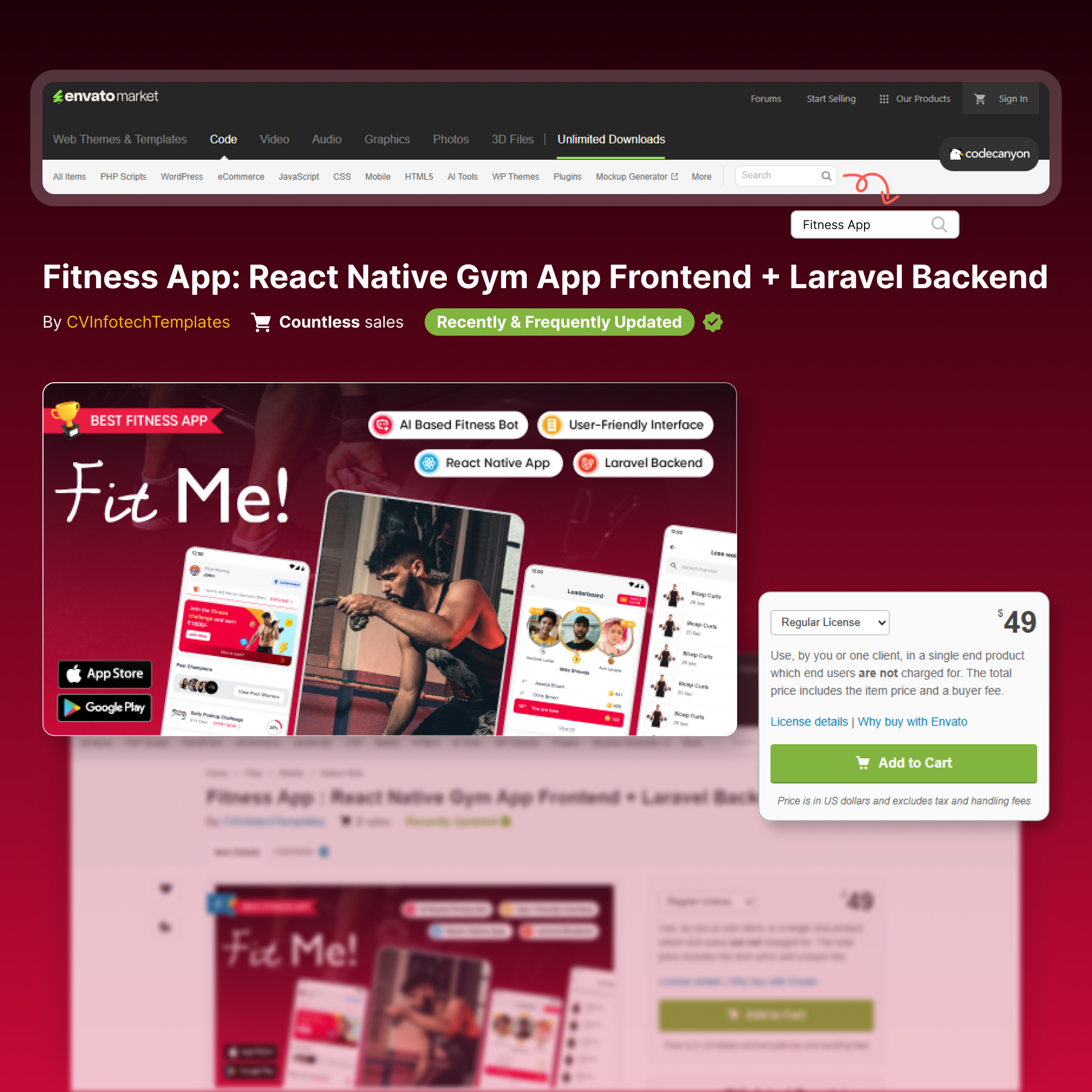 Fitness App : React Native Gym App media 1