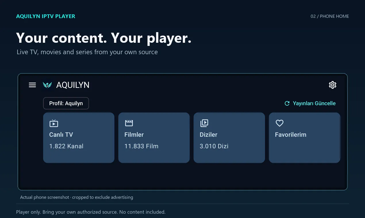 Aquilyn IPTV Player gallery image