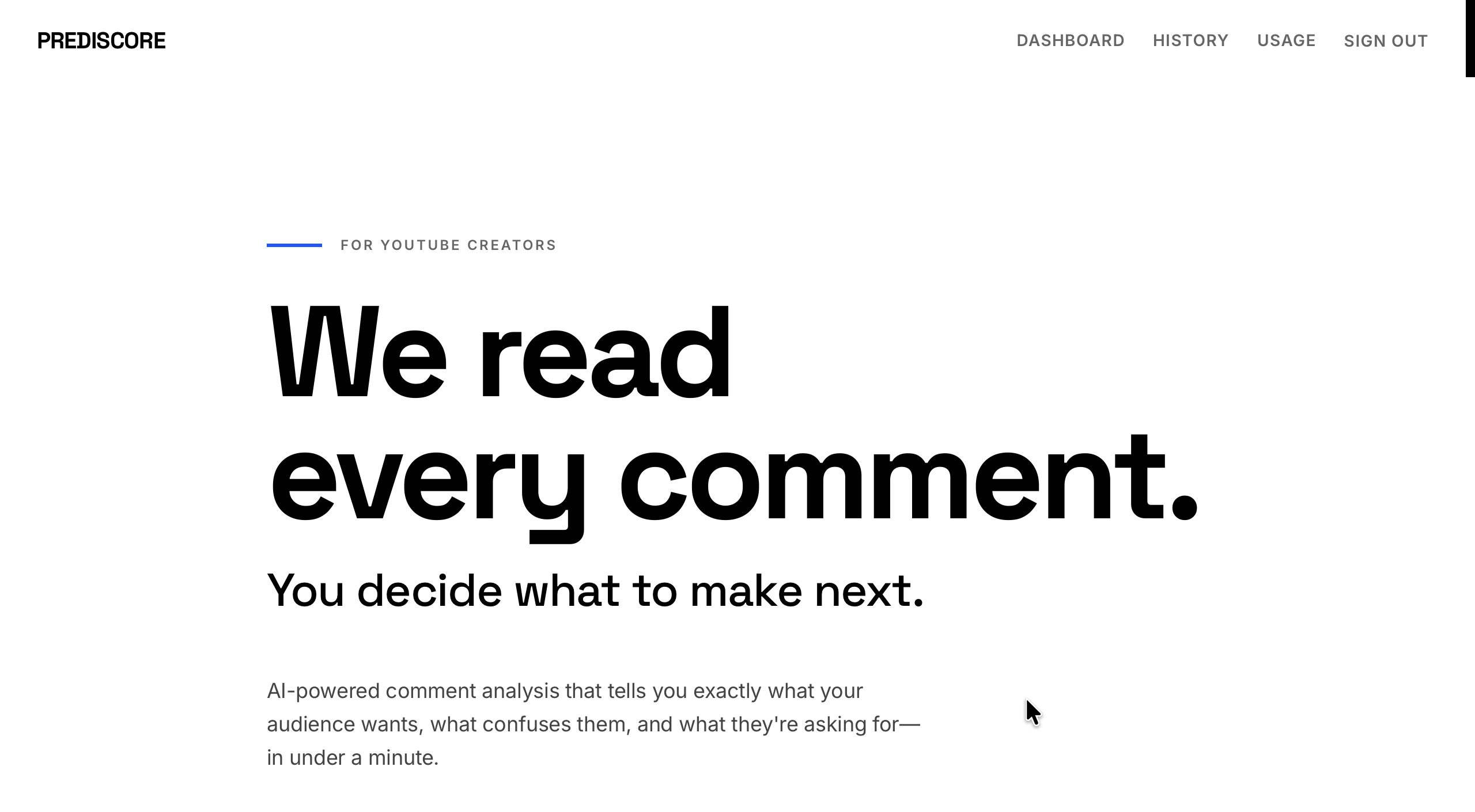 Prediscore - Main product screenshot demonstrating key features and user interface