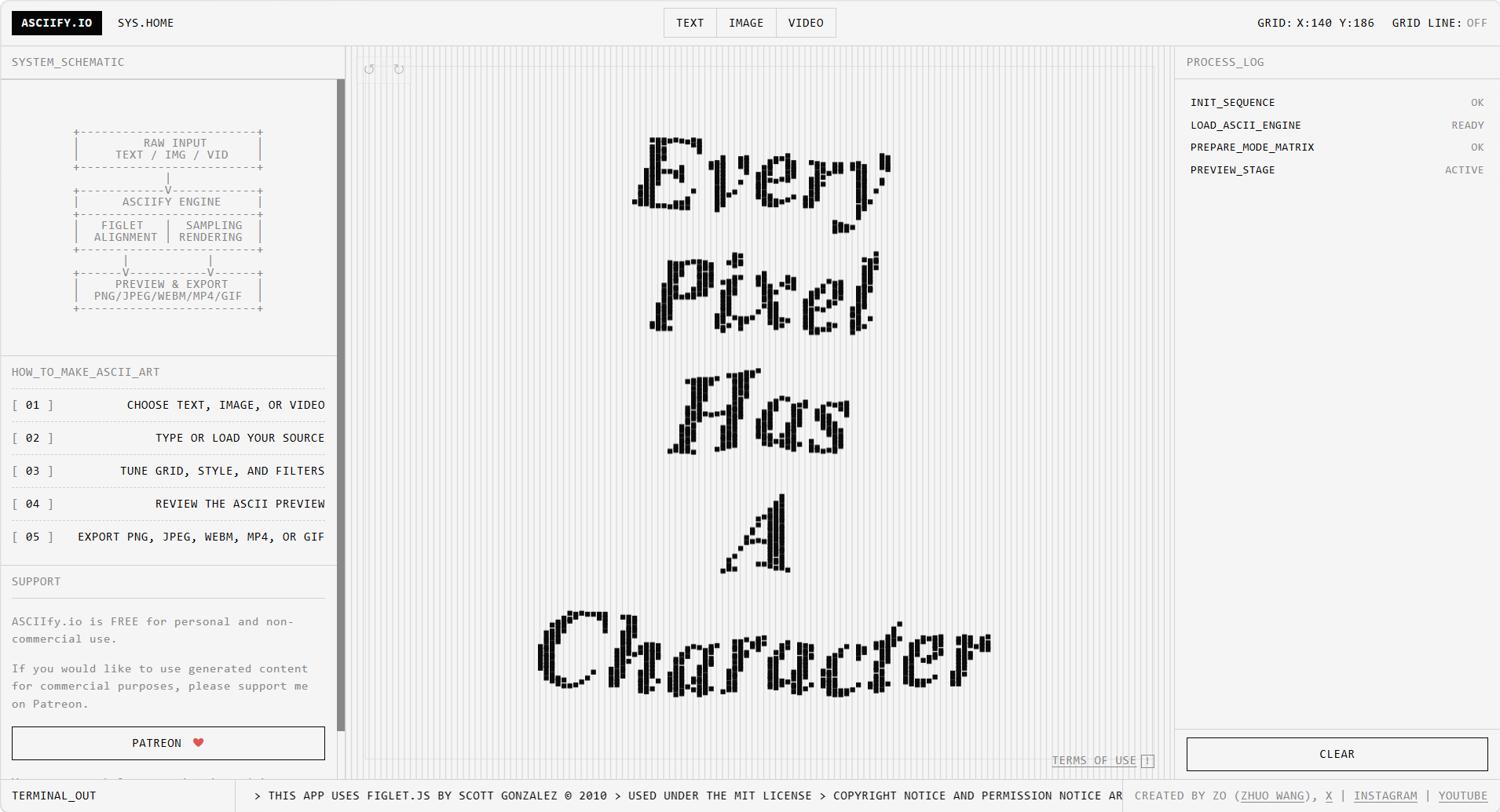ASCIIfy gallery image