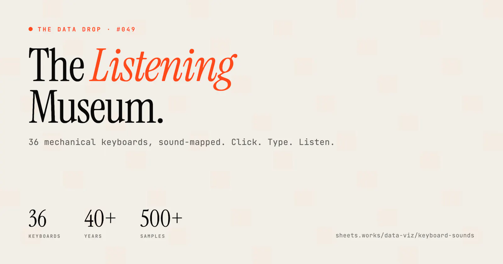 The Listening Museum · sheets.works screenshot 1