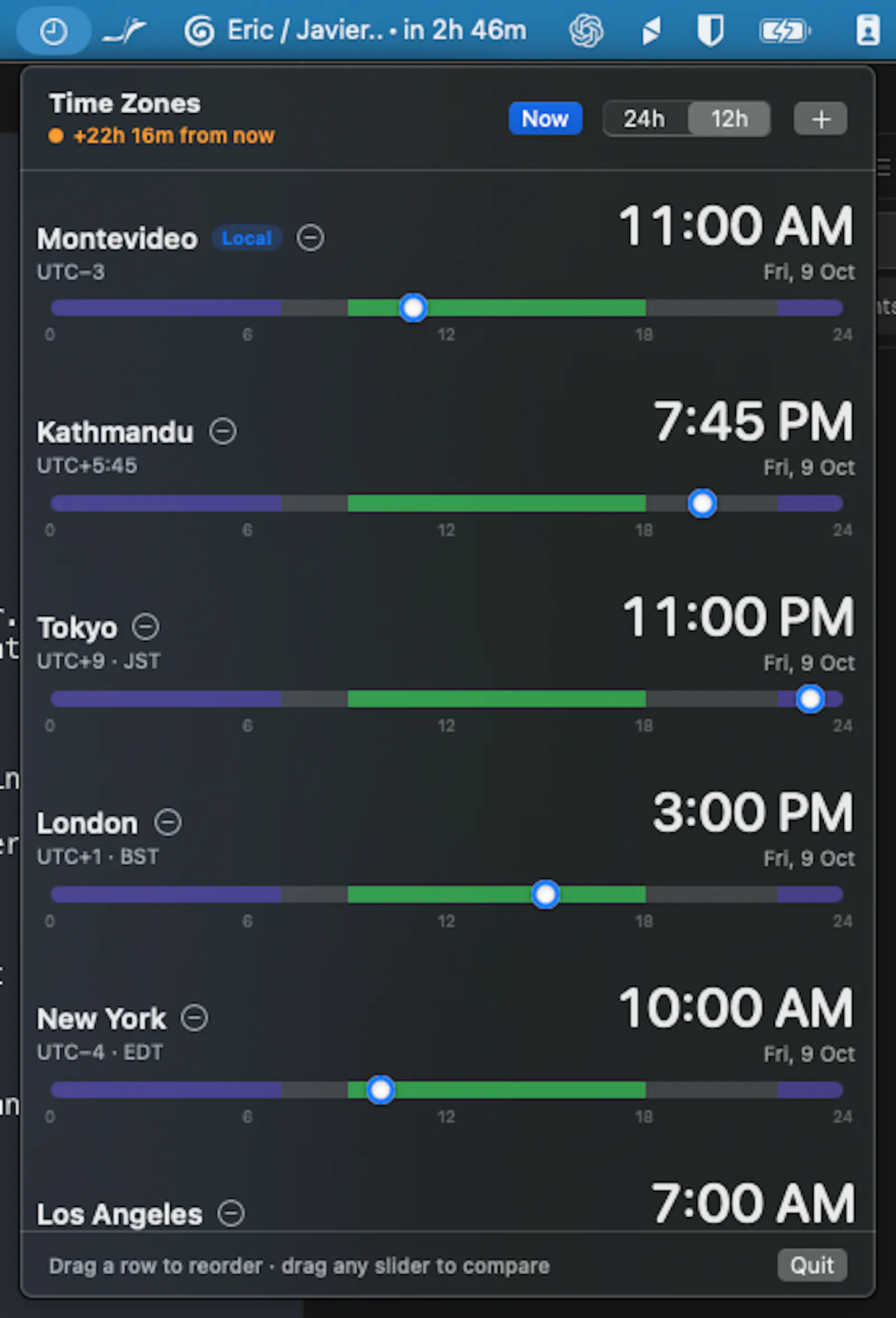 TimeZoneBar screenshot 3