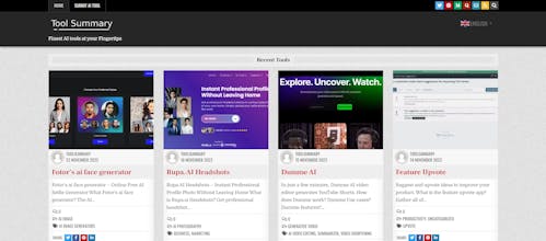 Toolsummary gallery image