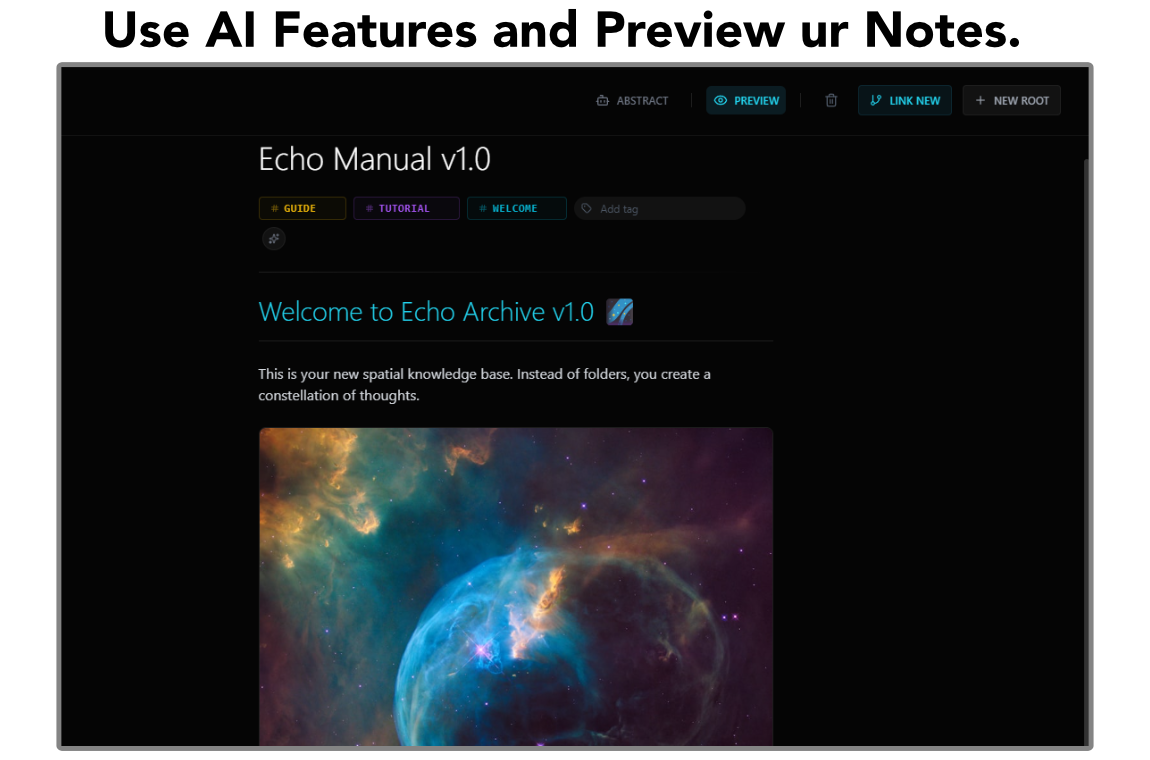 Echo Archive - Screenshot 3 showing product features and functionality