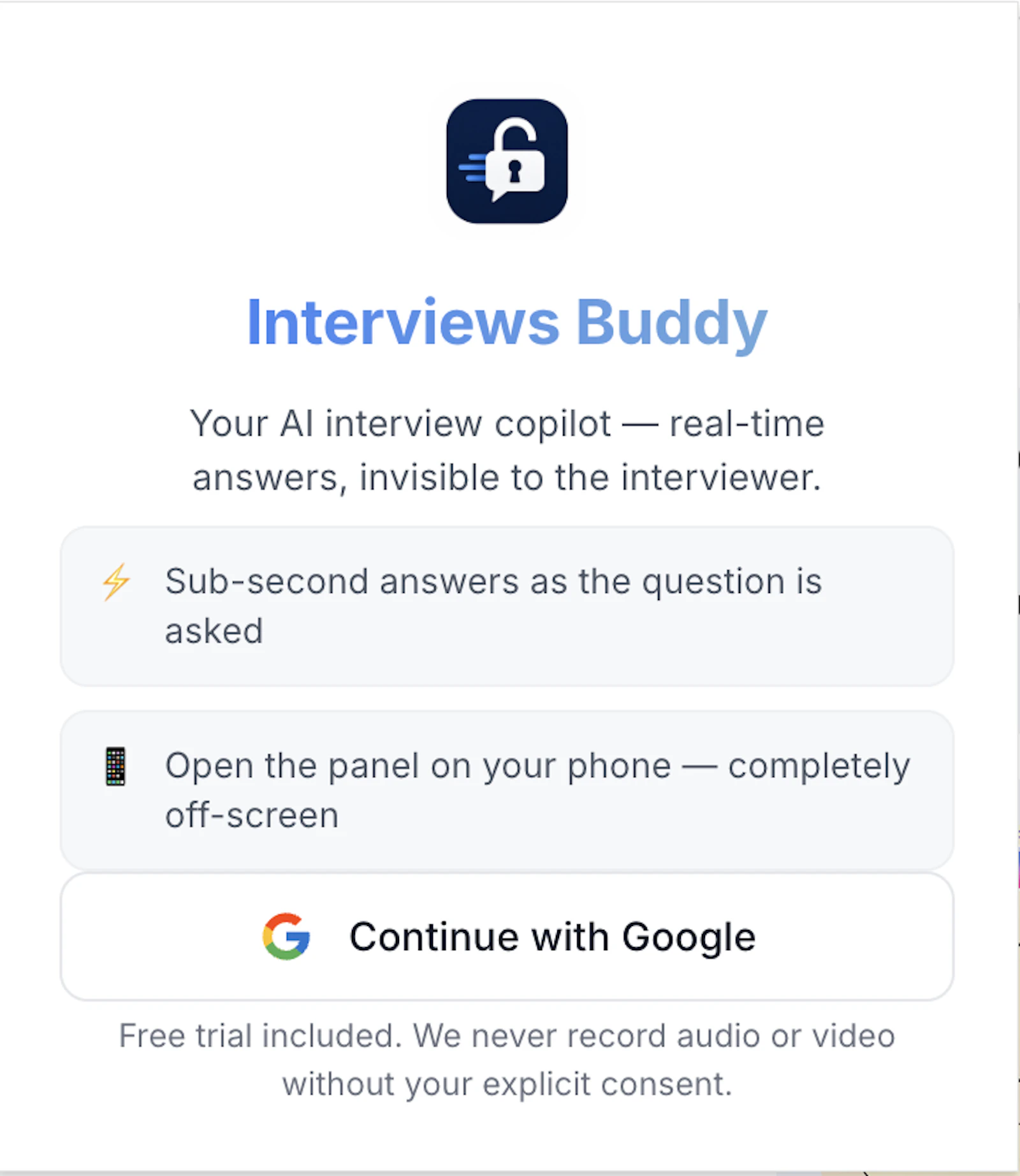 InterviewsUnlocked screenshot 1
