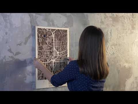 3D Wooden City Map to Create a Lasting Memory gallery image