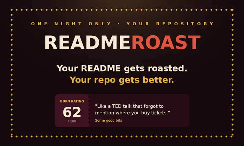 ReadmeRoast screenshot 1