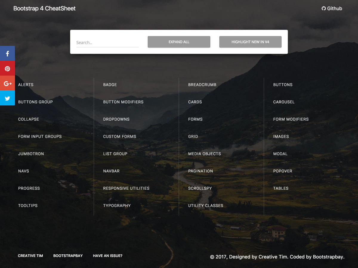 Bootstrap 4 CheatSheet