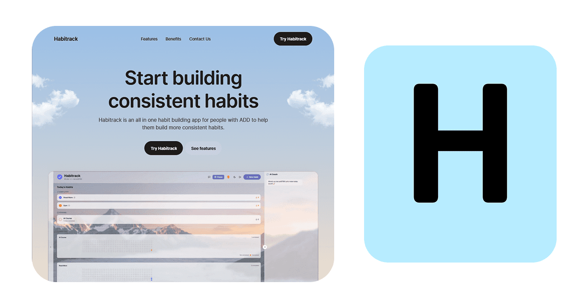 Habitrack - Main screenshot showing features and interface