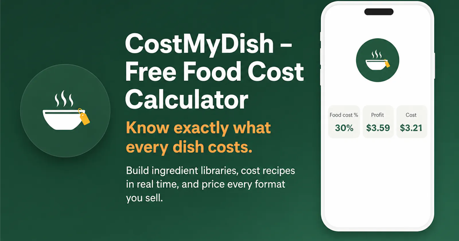 CostMyDish screenshot 1
