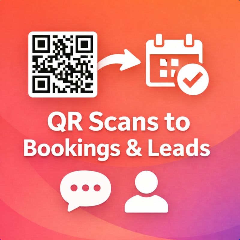 Turn QR scans into bookings & leads - Product Hunt launch logo and brand identity