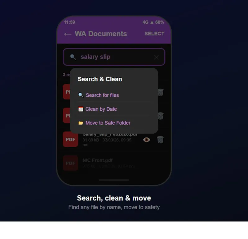 Whatsclean WhatsApp Cleaner screenshot 1