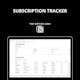 Notion Template - Subscription Tracker