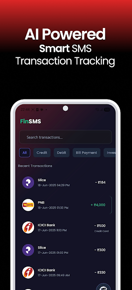 Média FINSMS: Smart Finance SMS Manager - Vue à 360 ° des habitudes de dépenses 1
