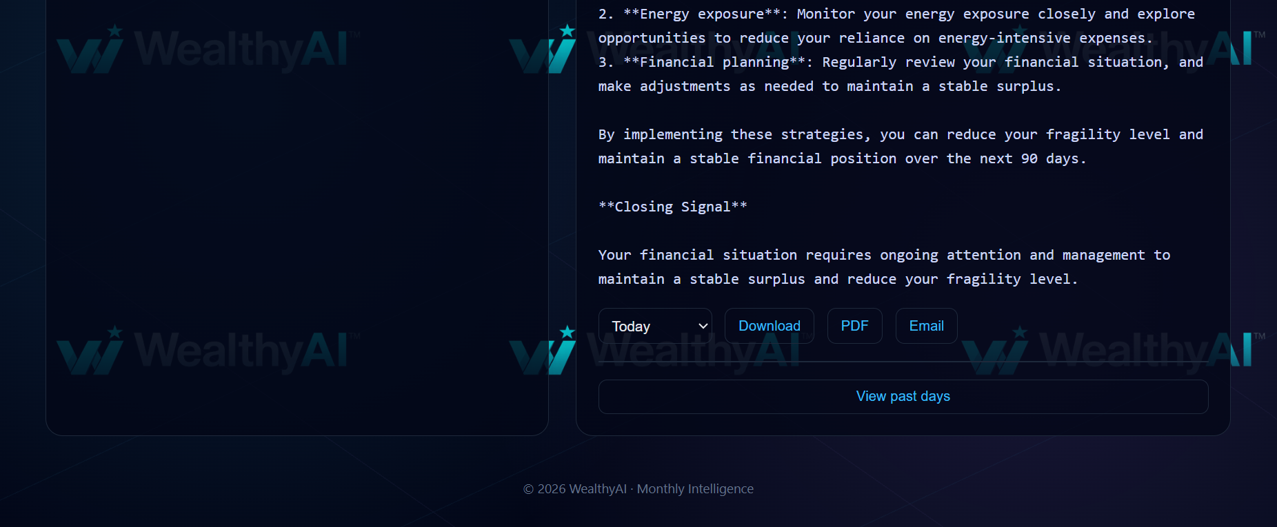 WealthyAI ⧈ gallery image