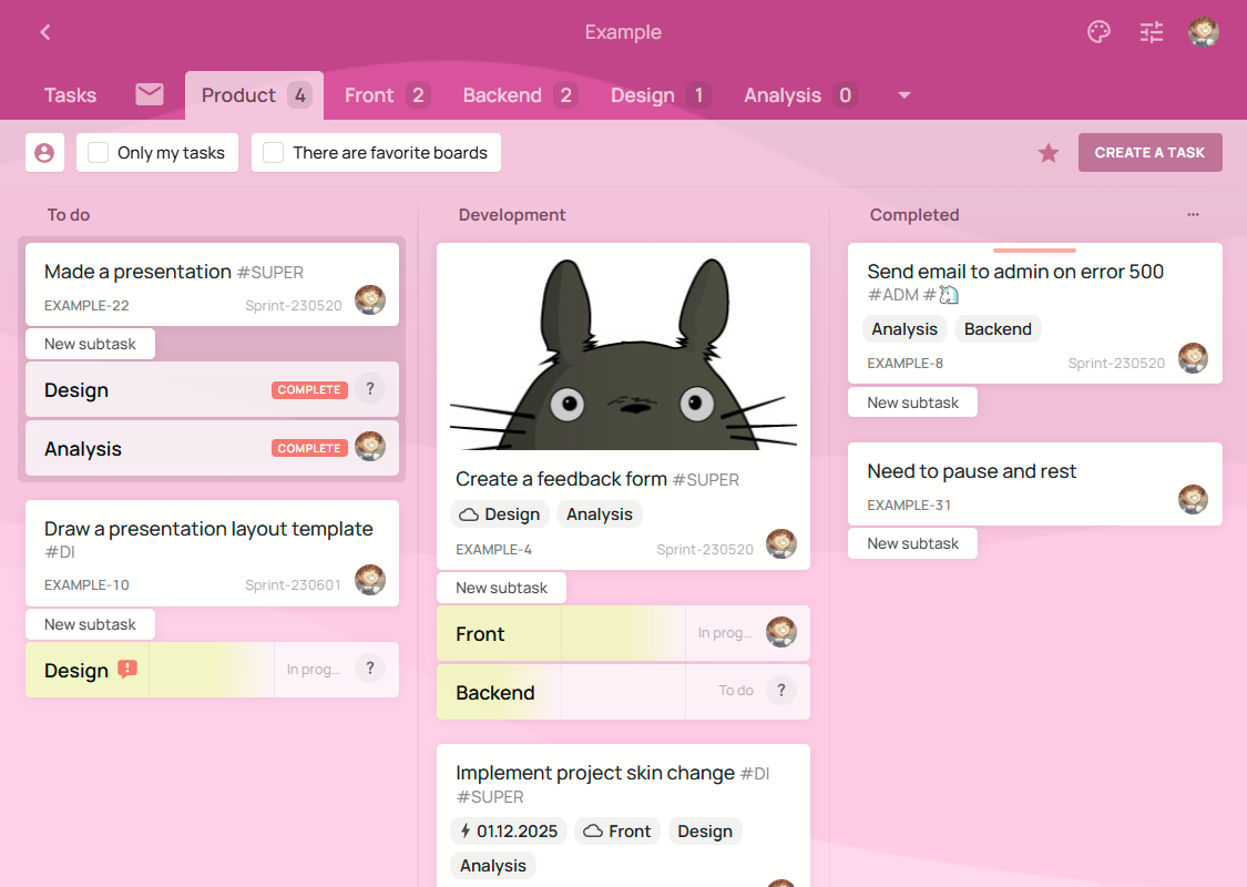 Kanban in ooko.pro gallery image