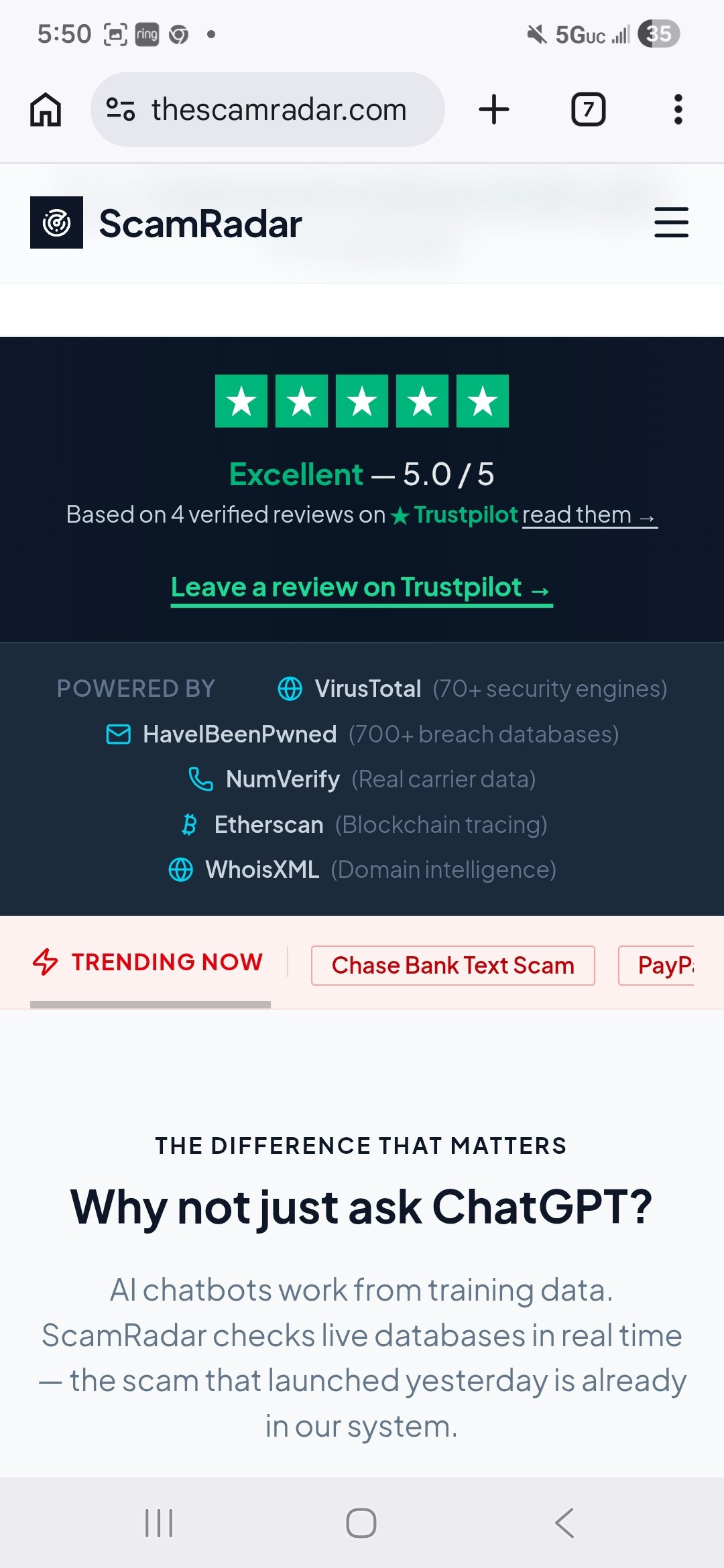 ScamRadar gallery image