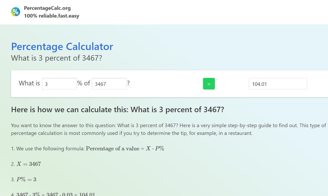 Percentage Calculator gallery image