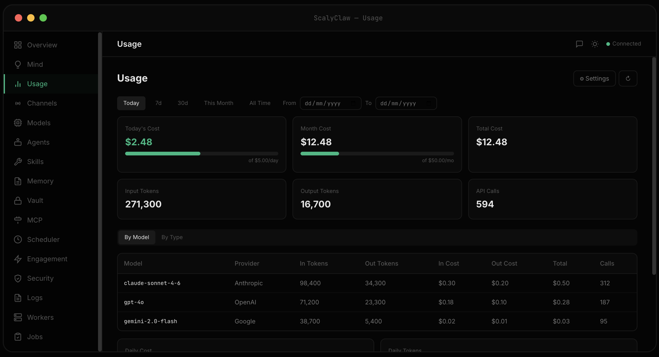 ScalyClaw - Screenshot 2 showing product features and functionality