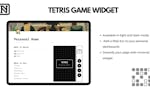 Tetris Game Widget image