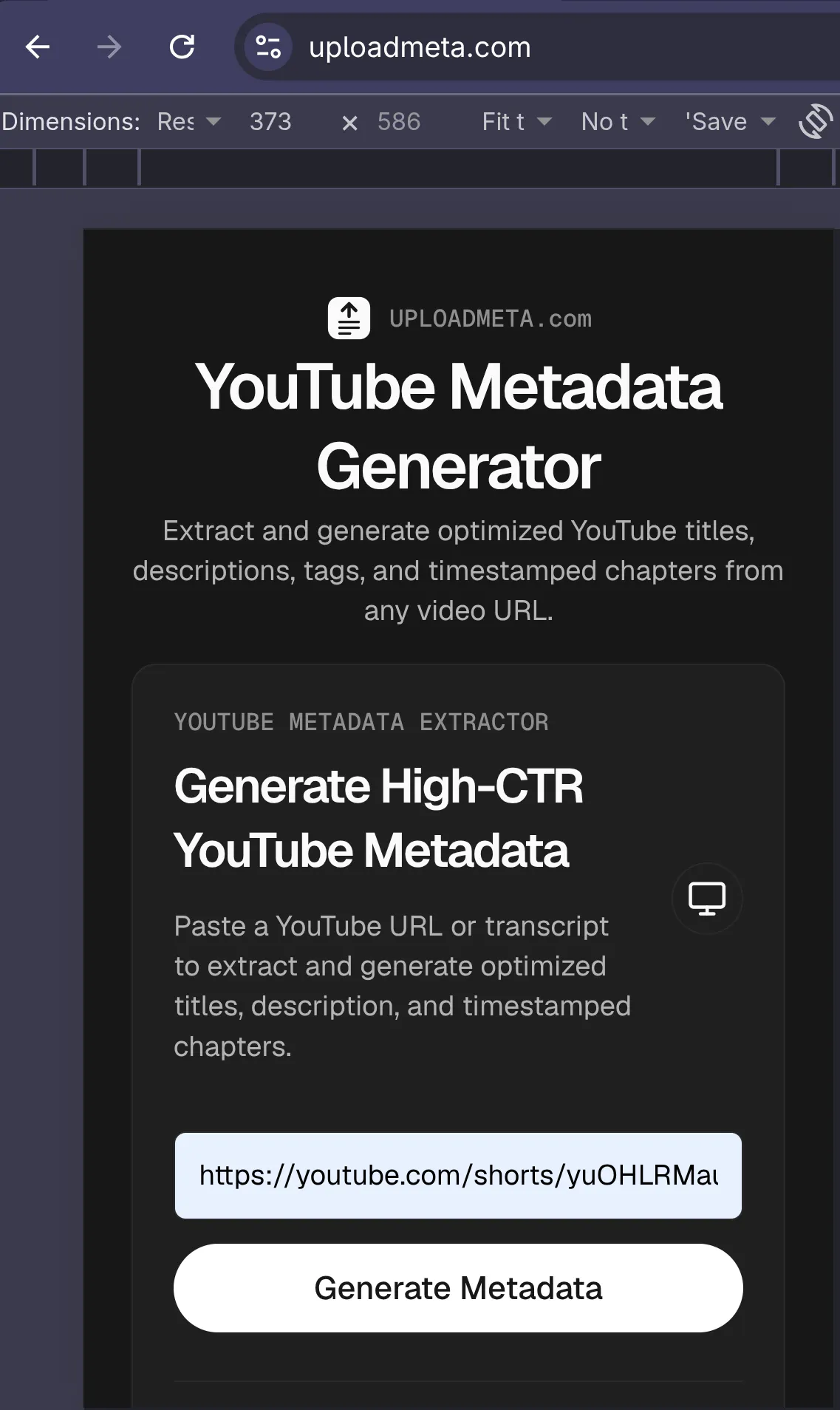 YouTube SEO metadata generator gallery image
