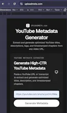 YouTube SEO metadata generator gallery image