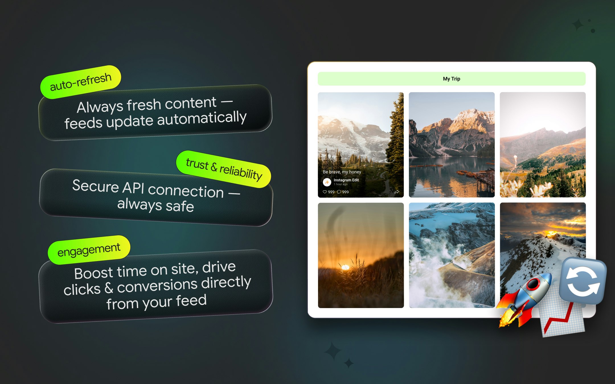 Mirror App. Social Mix Feed Widget gallery image