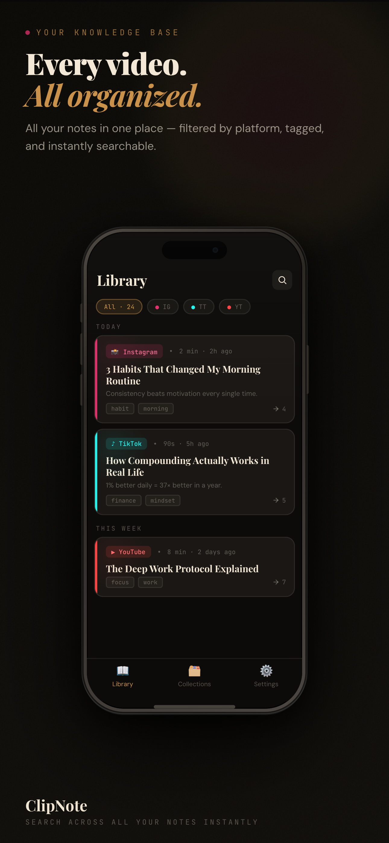 ClipNote — Turn shared videos into notes gallery image