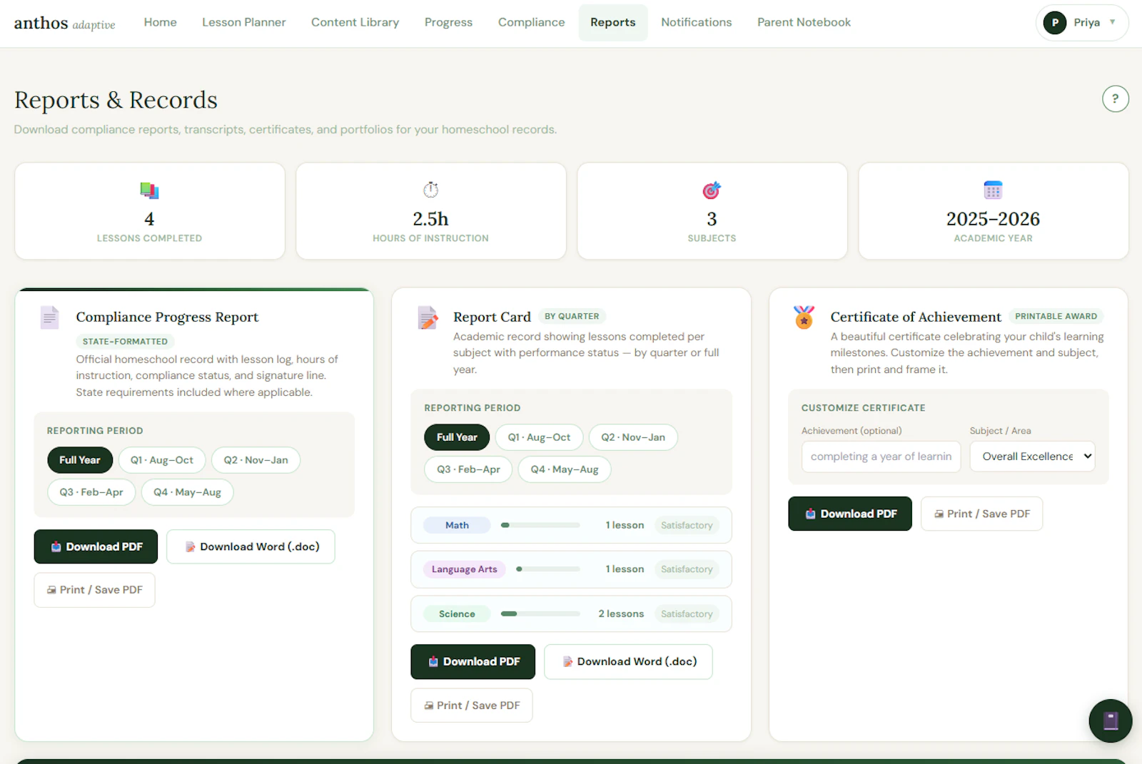 Anthos Adaptive Learning screenshot 10