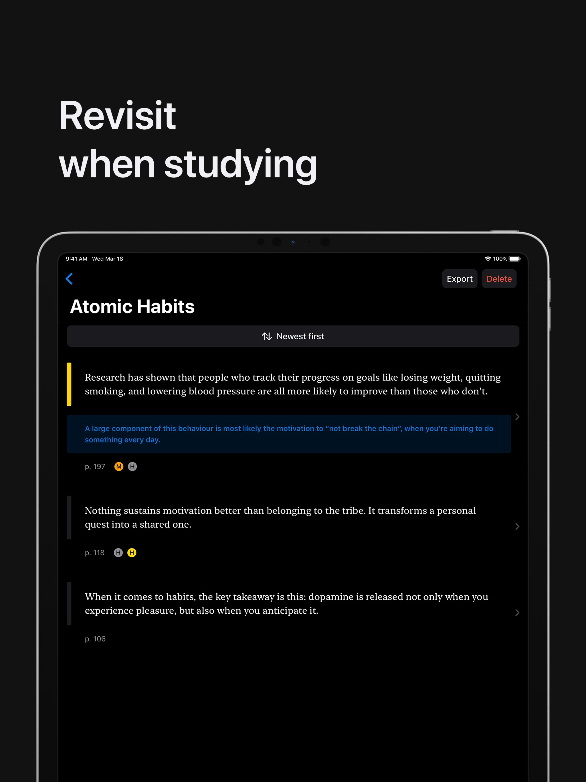 iOSのために強調表示されます - あなたが読んだものを忘れないでください。メディア4