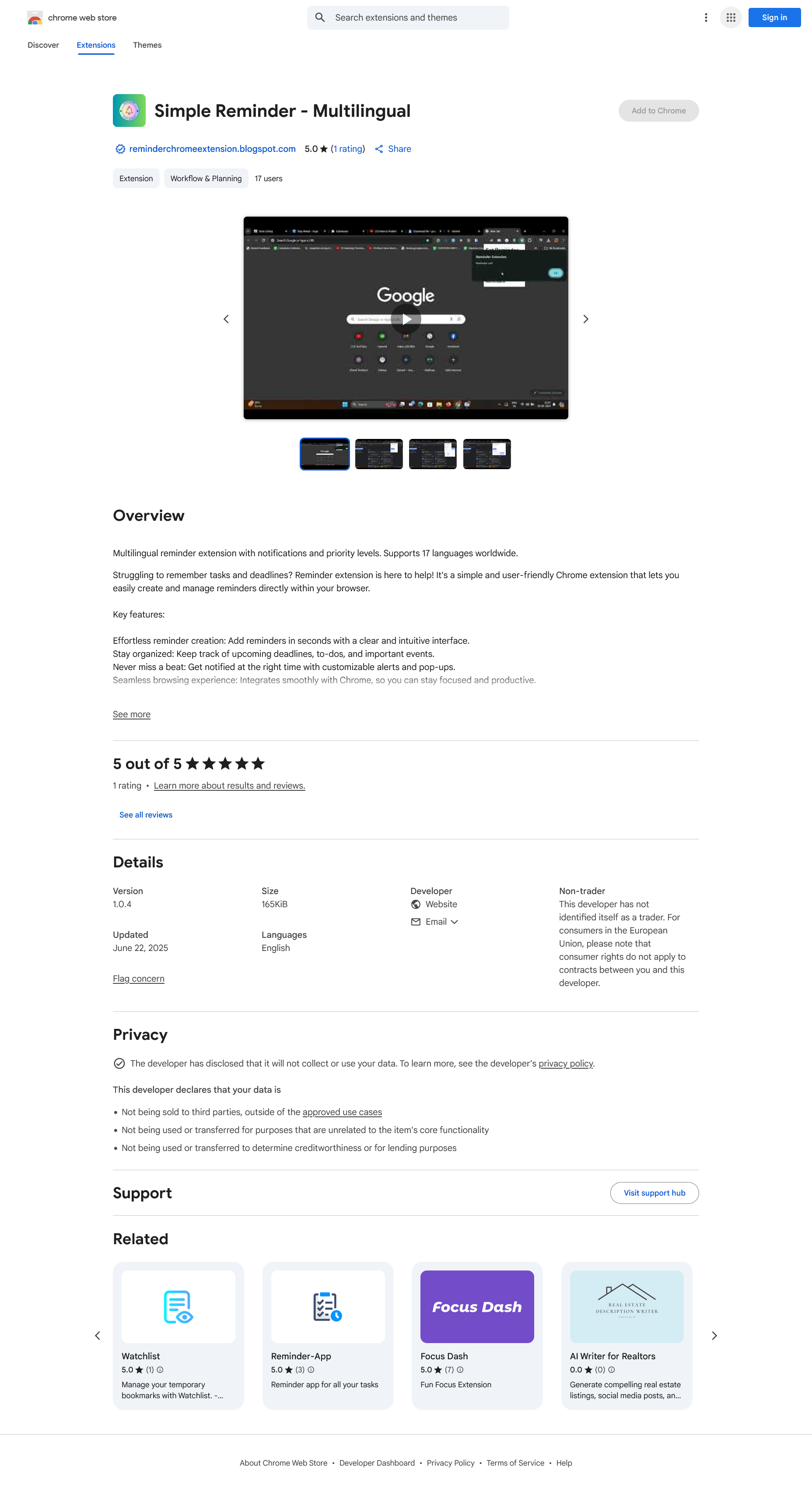 Simple Reminder gallery image