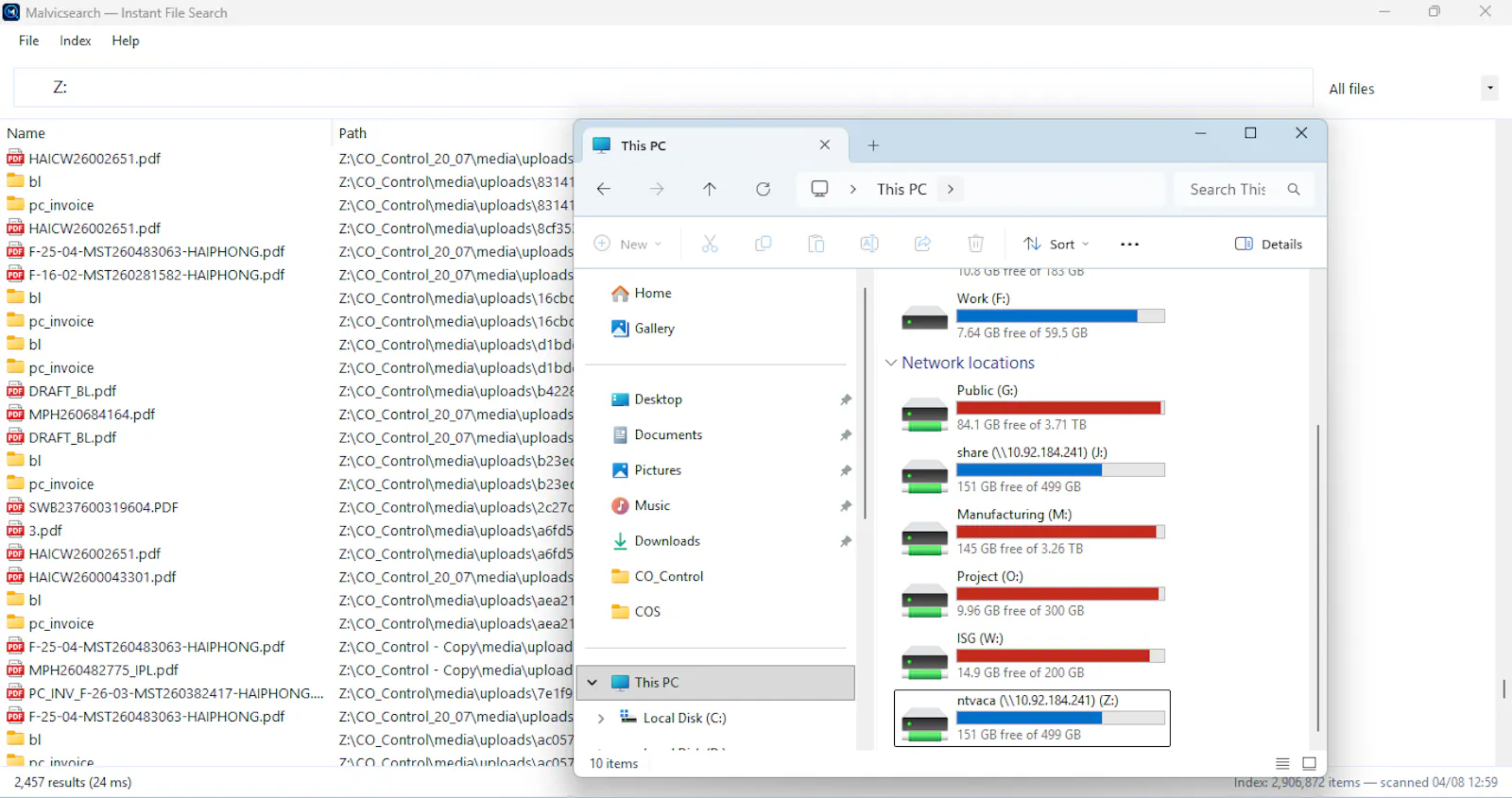 Malvicsearch screenshot 2