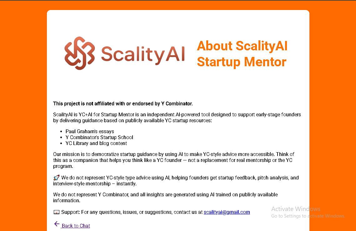 Media Scalityai - Maklum balas permulaan gaya YC dengan AI 2