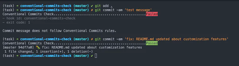 Conventional Commits Check gallery image