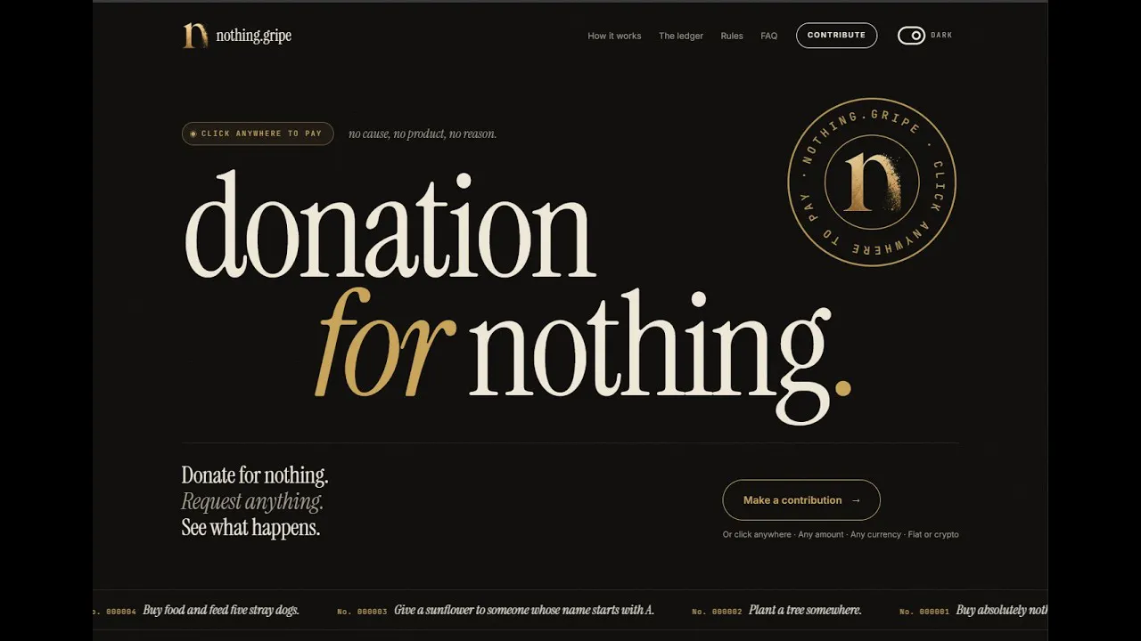 Donation for Nothing gallery image